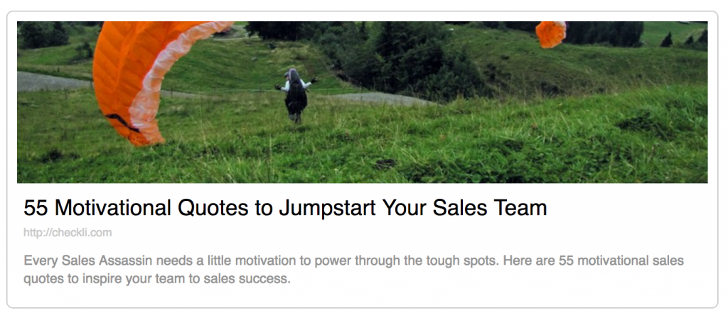 Download My Checklist: 55 Motivational Quotes to Jumpstart Your Sales Team