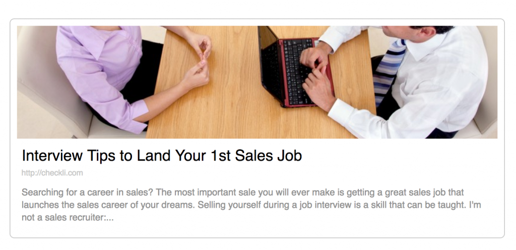 Download My Free Checklist: Interview Tips to Land Your 1st Sales Job