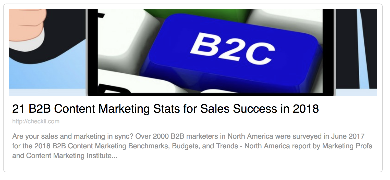 21 B2B Content Marketing Stats for Sales Success in 2018 | Anthony Caliendo | The Sales Assassin 