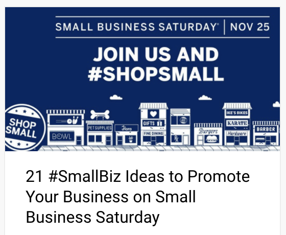 21 #SmallBiz Ideas to Promote Your Business on Small Business Saturday 